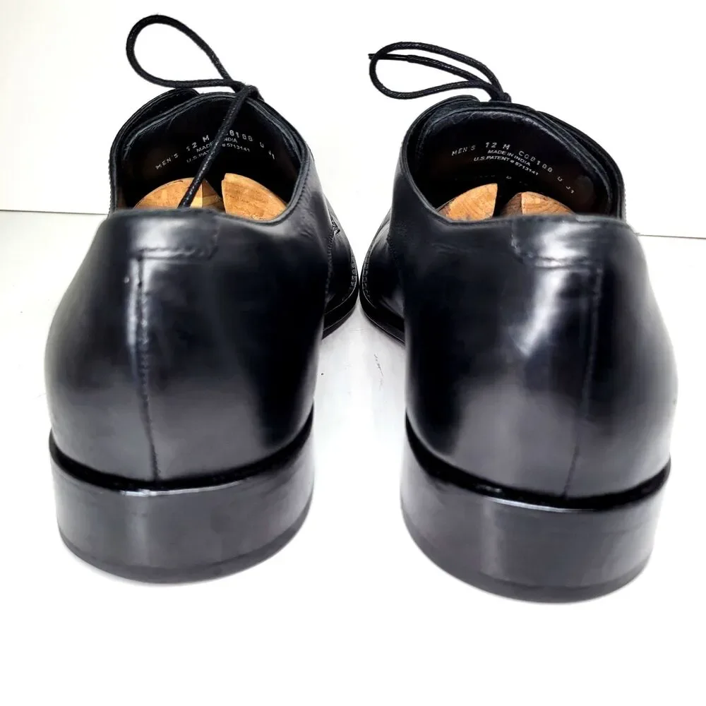 Cole Haan CO8100 Mens Black Leather Split Toe Derbys Size US 12 M Made In India